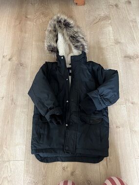Lands end fur trim parka